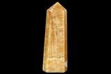 Polished, Orange Calcite Obelisk - Madagascar #108458-1